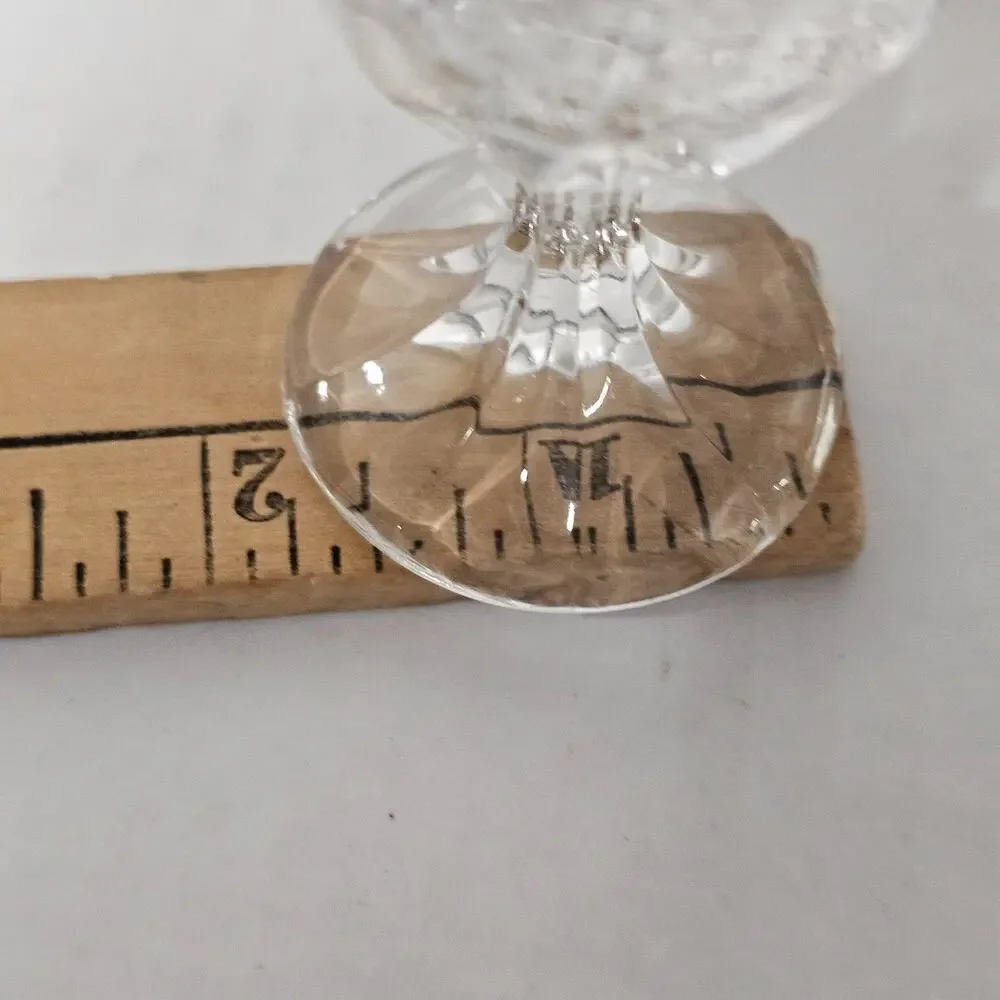 Vintage Glass Cordial Goblets Set 4 Mini Wine Liqueur 3.75